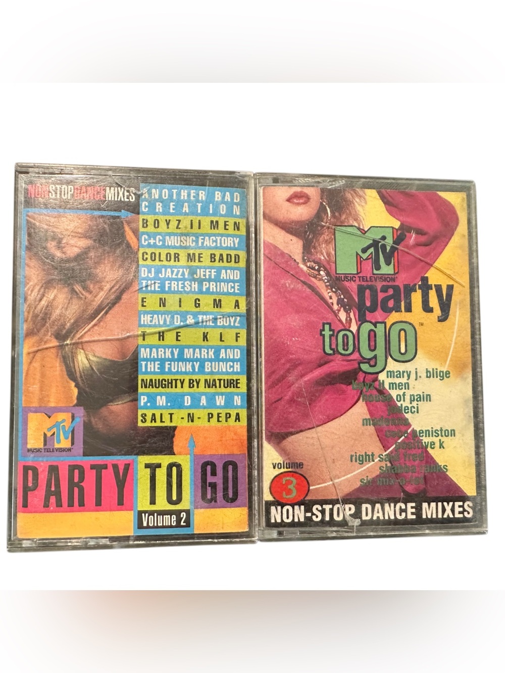 MTV Party To Go Cassette — Pink & Yellow Artwork